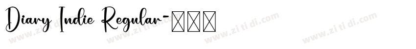 Diary Indie Regular字体转换